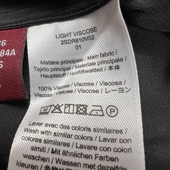 COMPTOIR DES COTONNIERS Dress Button Down V-Neck Black Classic Staple US XS - Picture 4 of 9